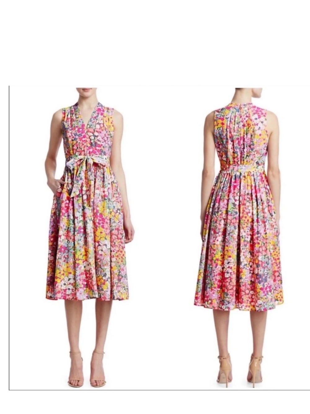 kate spade Pink Floral Midi Dress - Picture 2 of 8